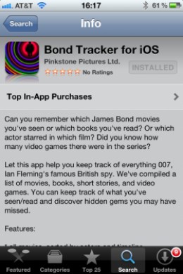 Bond Tracker for iOS