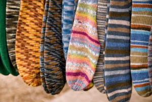 Once you start knitting socks you'll soon have a large collection.